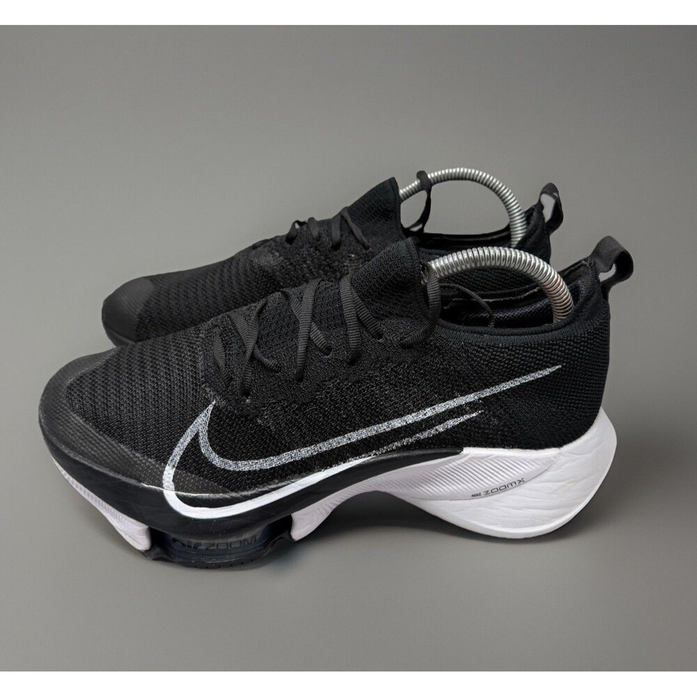 Nike Air Zoom Tempo NEXT% Flyknit Mens Size 8 Black White CI9923-005 Preowned
